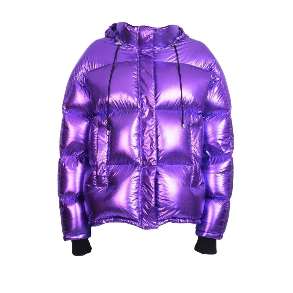 Alexandre Vauthier - Viola Metallic Puffer Jacket in Shiny Polyamide - FR 38